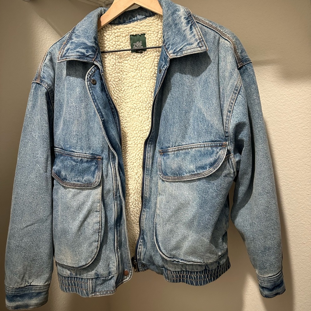 Women’s Denim Sherpa Coat